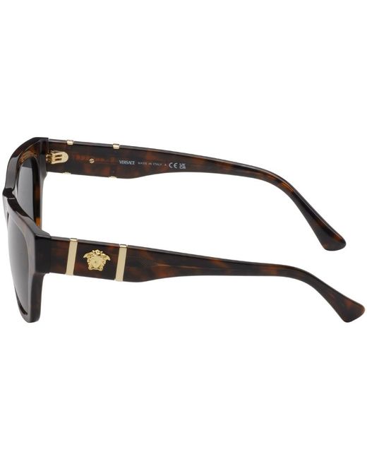 Versace Black Brown Medusa Legend Sunglasses for men