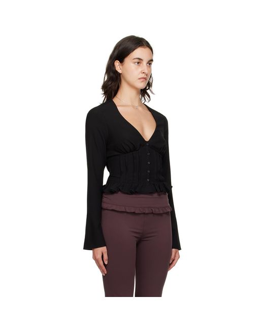 GUIZIO Black Cheri Blouse