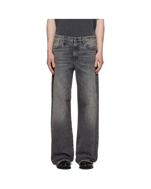 R13 Gray D'Arcy Loose Jeans for men