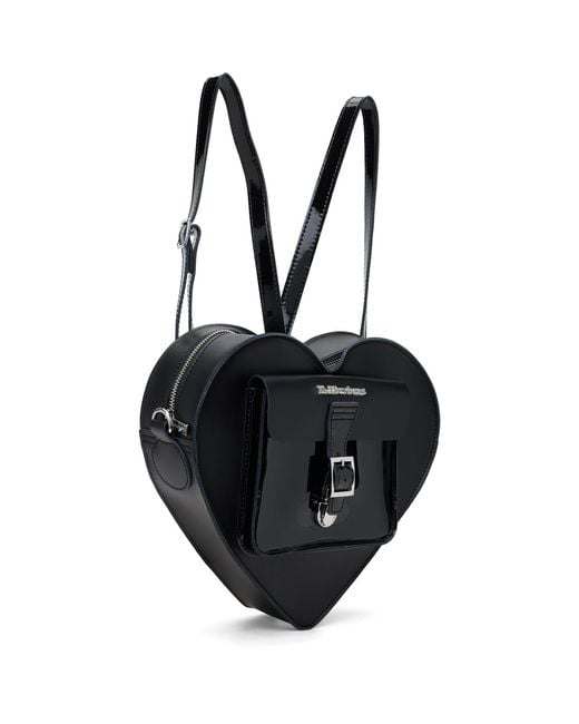Dr. Martens Black Kiev Leather Heart Shaped Backpack
