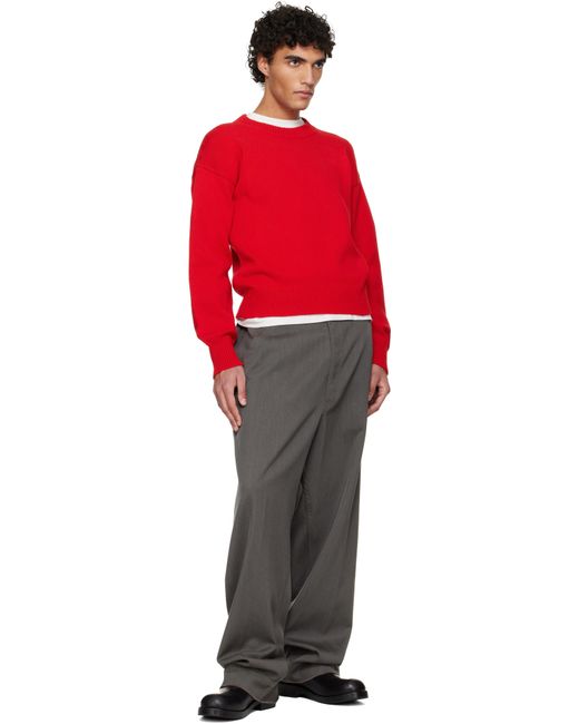 Jil Sander メンズ レッド コットン セーター 【公式通販】