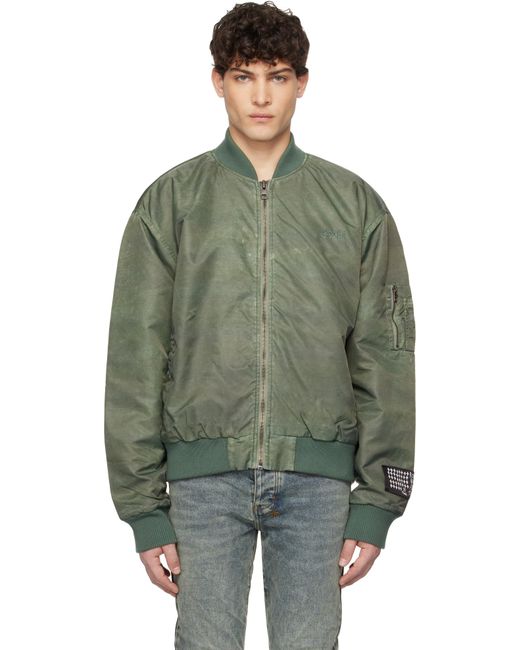 Ksubi Green Royalty Bomber Jacket for men