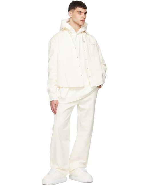 Marni White Off- Printed Hoodie for men