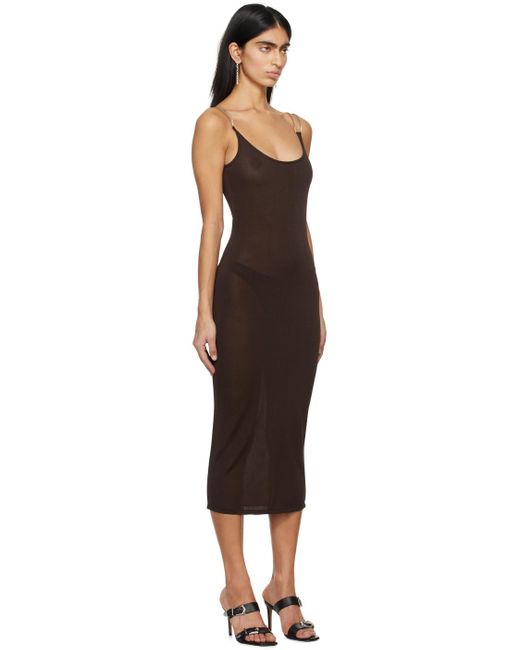Dion Lee Black Brown Double Wire Midi Dress