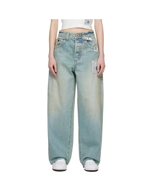 Maison Mihara Yasuhiro Blue Amateur Sewn Like Wide Jeans