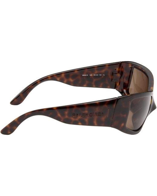 Balenciaga Black Havana Extreme Sunglasses for men