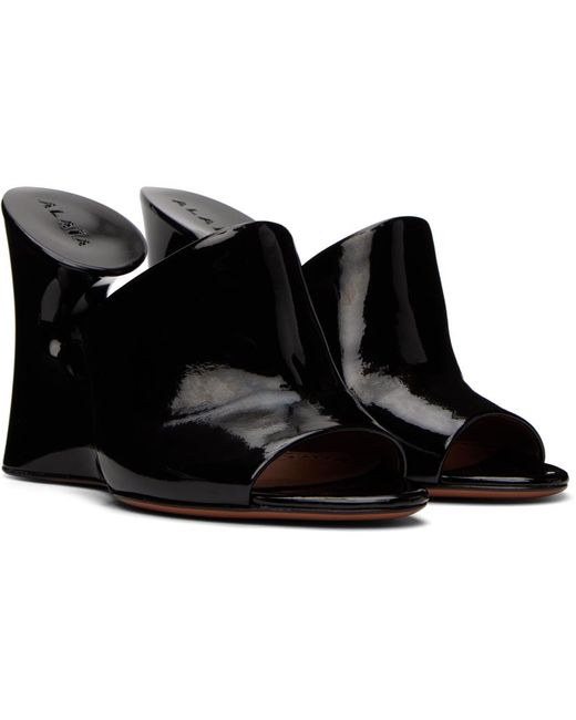 Alaïa Black Alaïa Calfskin Sculpture Heeled Sandals