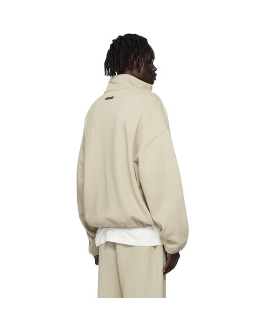 Fear Of God Natural Taupe Modern Fit Fleece Track Jacket for men