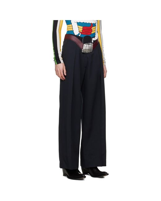 Jean Paul Gaultier Black 'The Curved Suit' Trousers for men