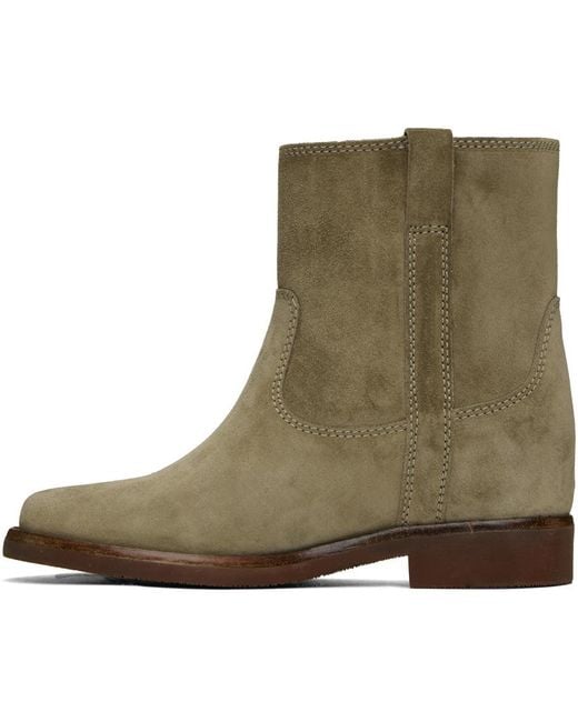 Isabel Marant Green Taupe Susee Boots