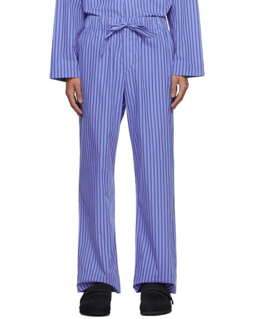 メンズ Tekla ブルー ドローストリング パジャマパンツ Blue