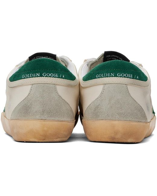 Golden Goose Deluxe Brand Black Off-white & Green Super-star Sneakers for men