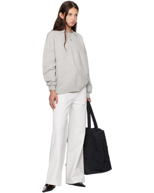 Nanushka グレー Elieke ニットポロシャツ White