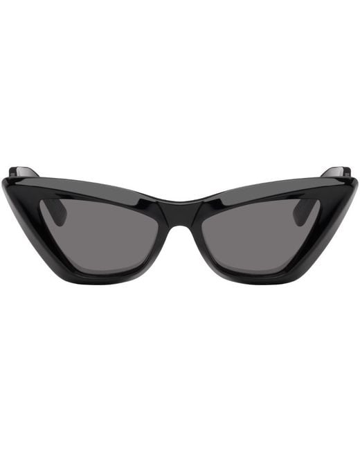 Bottega Veneta Black Pointed Cat-eye Sunglasses for men