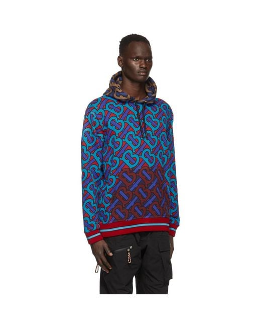 Red burberry cheap hoodie mens
