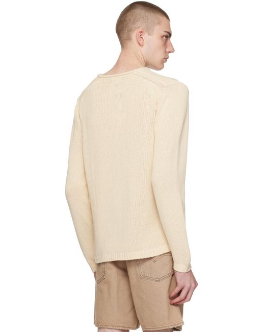 Guess Natural Rolled Edge Sweater for men