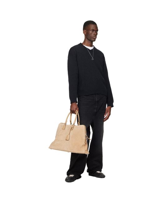 Maison Margiela Black Dropped-Rise Jeans for men