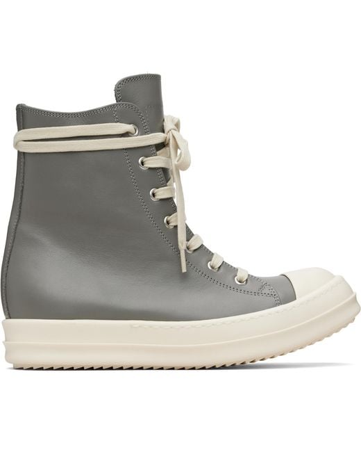 Rick Owens Gray Temple Sneakers