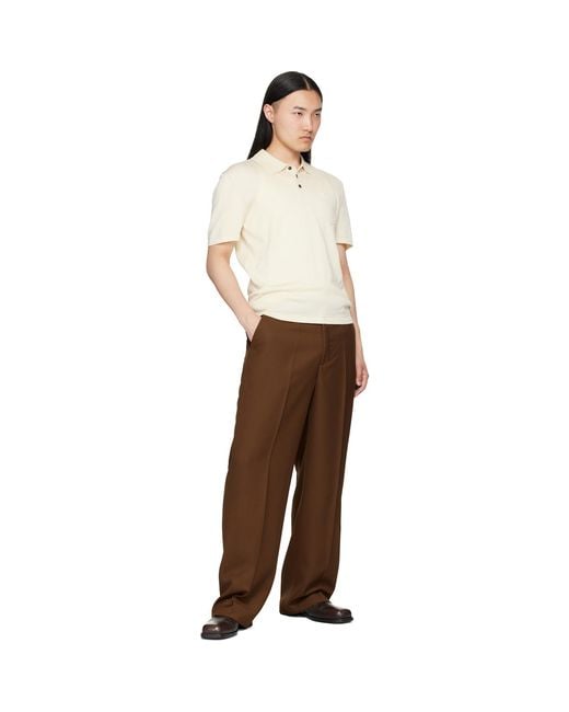 Second/Layer Brown Relaxed Primo Trousers for men