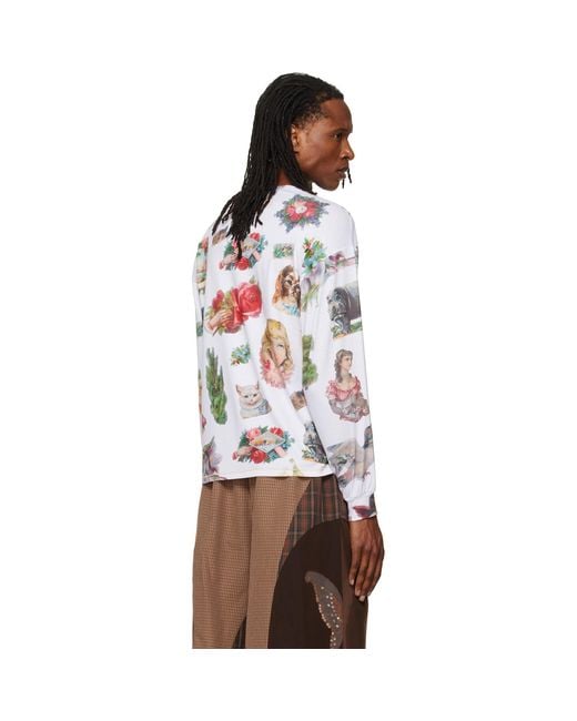 Chopova Lowena Brown Snippets Oversized Jersey T-Shirt for men