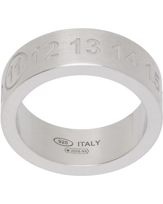 Maison Margiela Gray Numerical Ring for men