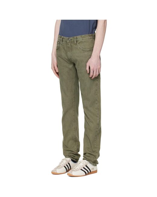 RRL Green Slim Fit Jeans for men