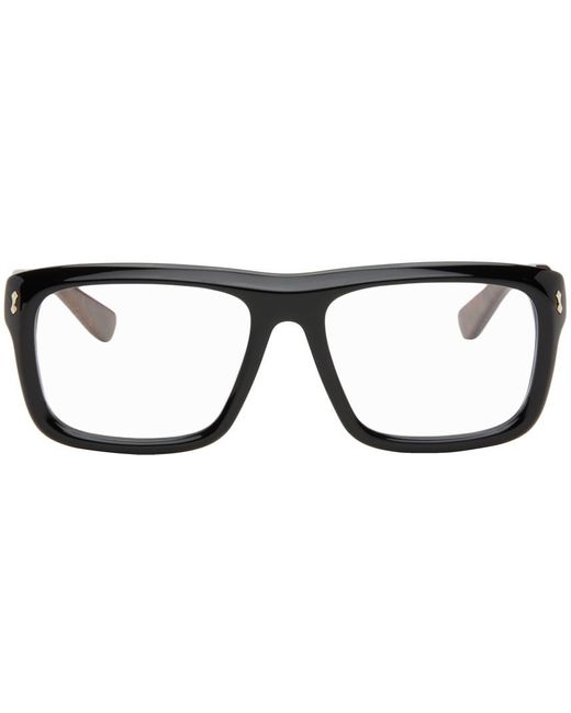 Gucci Black Rectangular Glasses for men