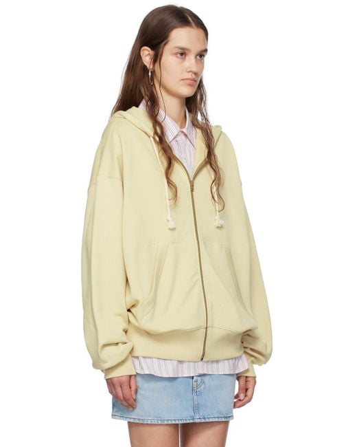 Acne Studios Yellow Zip Hoodie Lyst UK