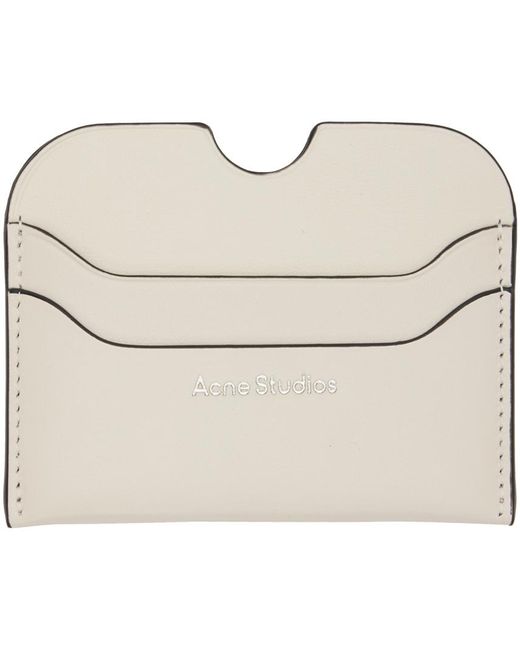 Acne Multicolor Off-white Leather Card Holder for men