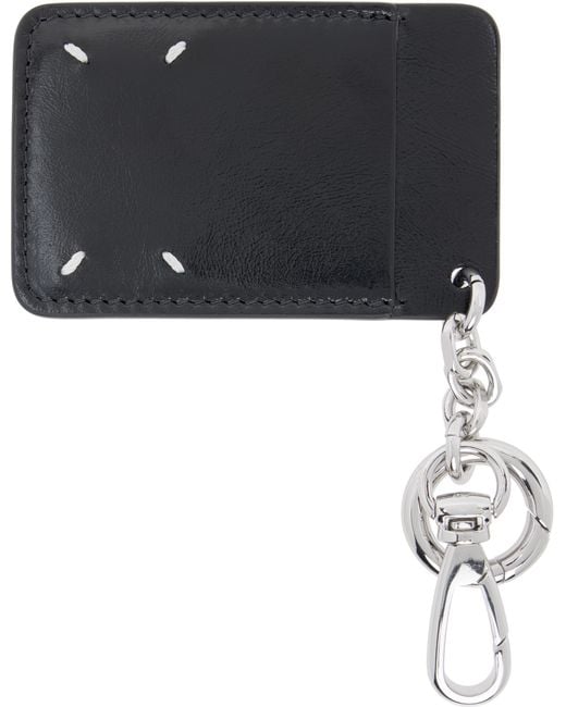 Maison Margiela White Cardholder Keychain for men