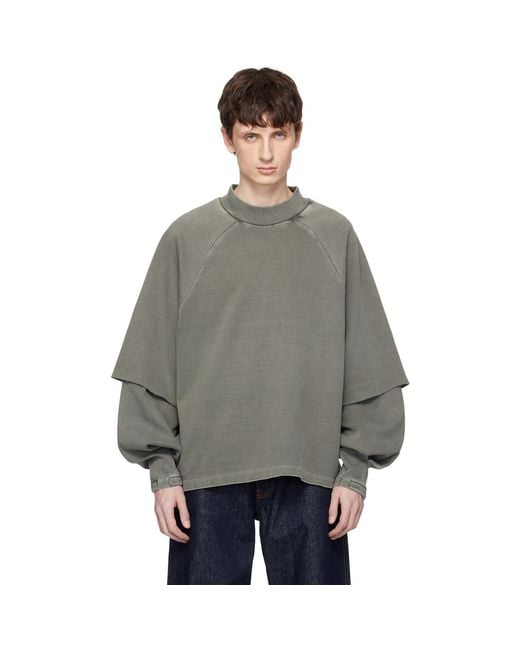 Seventh Gray Raglan Layered Longsleeve T-Shirt for men