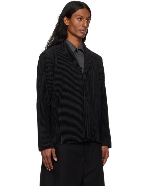 Homme Plissé Issey Miyake Black Homme Plissé Issey Miyake Outer Mesh Blazer for men