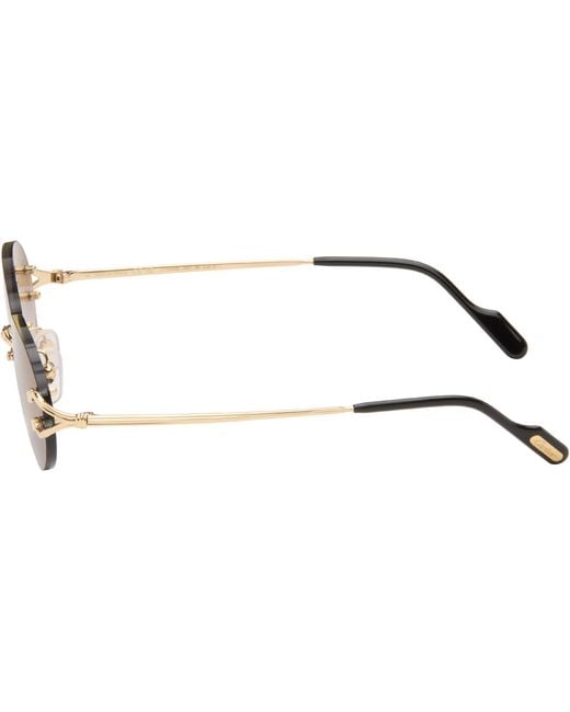 Cartier Black Classic C Motif Sunglasses