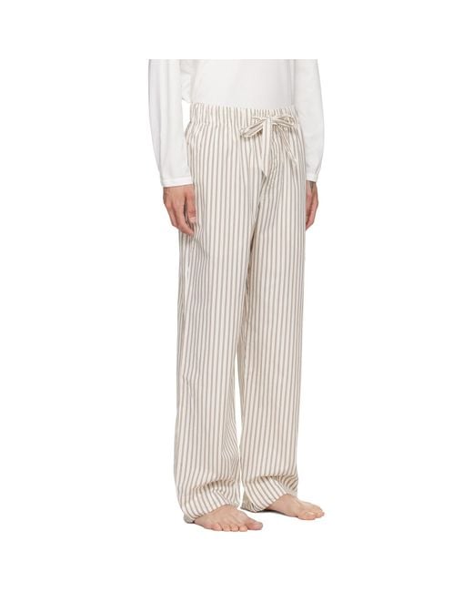 Tekla White Off- Poplin Pyjama Pants for men