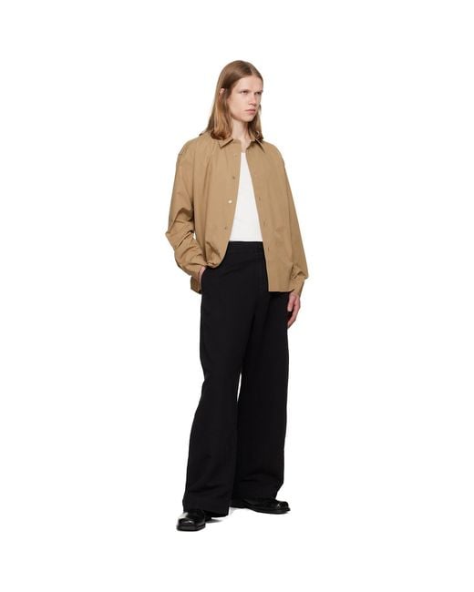 Studio Nicholson Black Minard Trousers for men