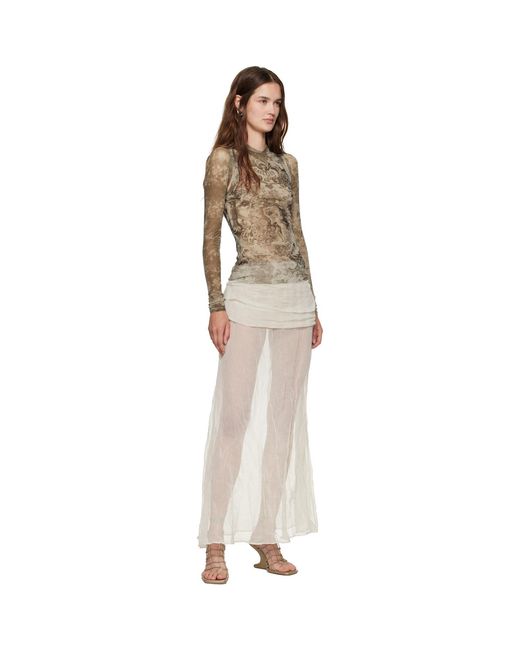 Jean Paul Gaultier Brown 'The Médaillon' Sleeves Top
