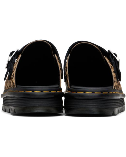 メンズ Dr. Martens ブラウン＆ブラック Zebzag スリングバック プラットフォーム ミュール Black