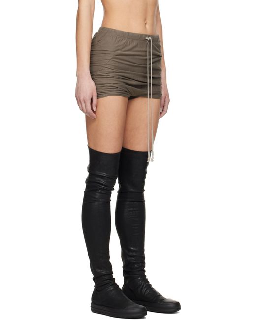 Rick Owens グレー Hollywood Buds ショートパンツ Black