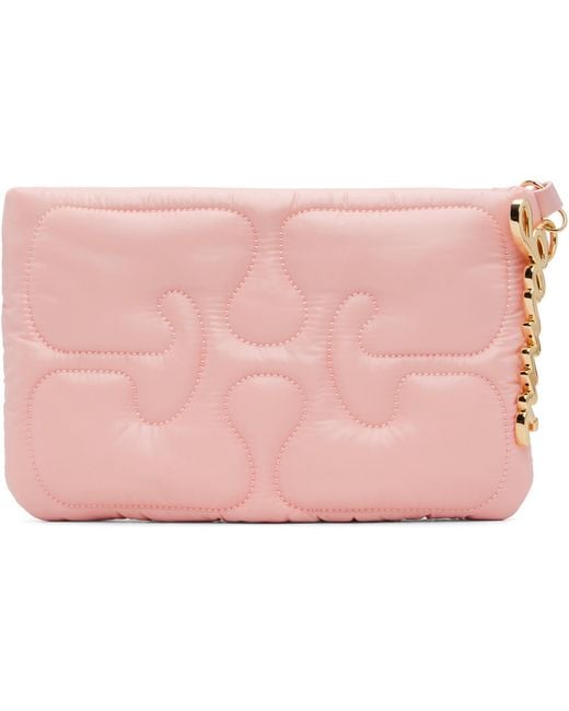 Ganni Black Quilted Re-Tech Pouch