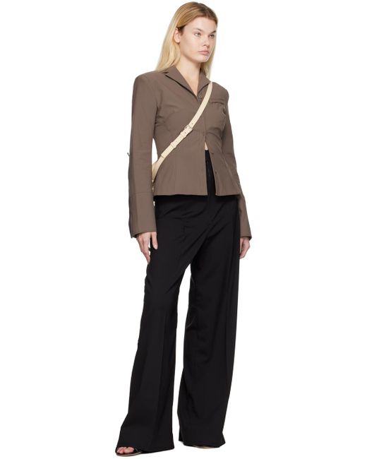 Jacquemus Brown Le Papier 'la Veste Crema' Blazer