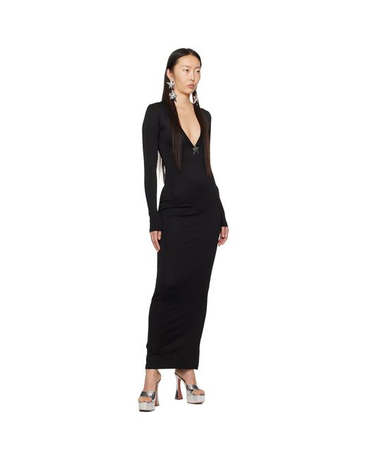 Area Black Star Stud Maxi Dress
