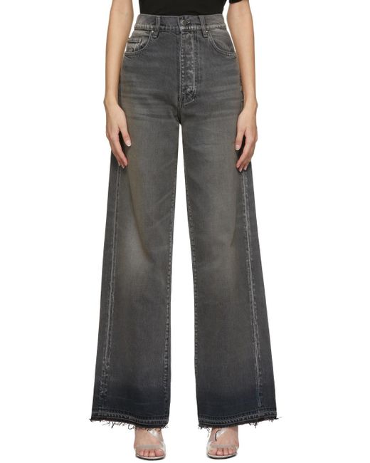 Amiri Denim baggy Jeans in Grey (Grey) - Lyst