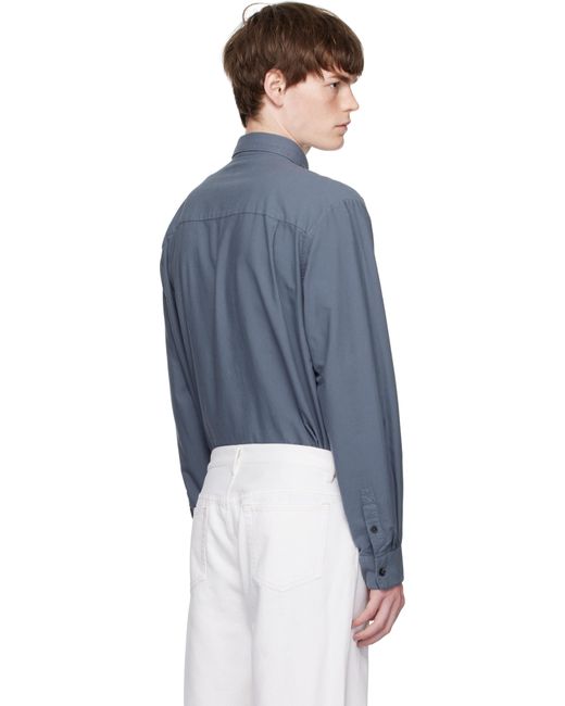 メンズ A.P.C. ブルー Mateo ロゴ シャツ Blue