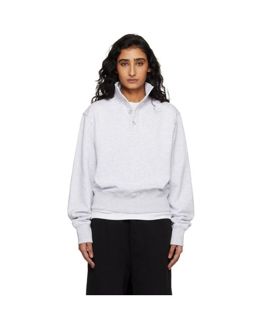 Entire studios White Port Pullover Sweatshirt