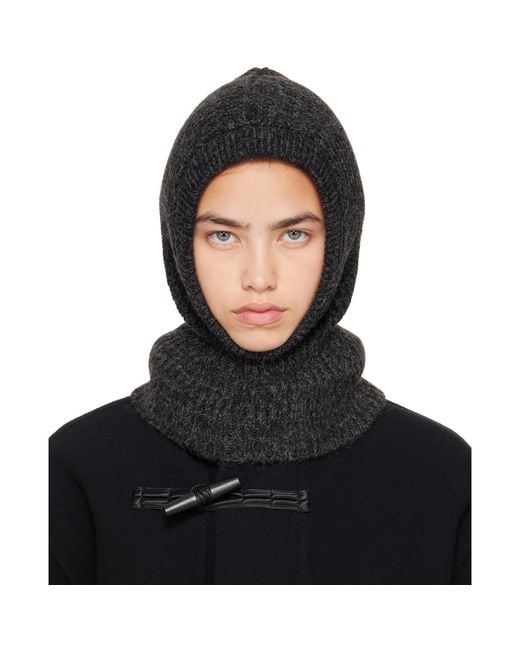 Lemaire Black Alpaca & Yak Blend Balaclava