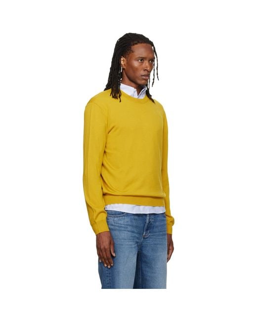 A.P.C. Yellow Wool Sweater for men