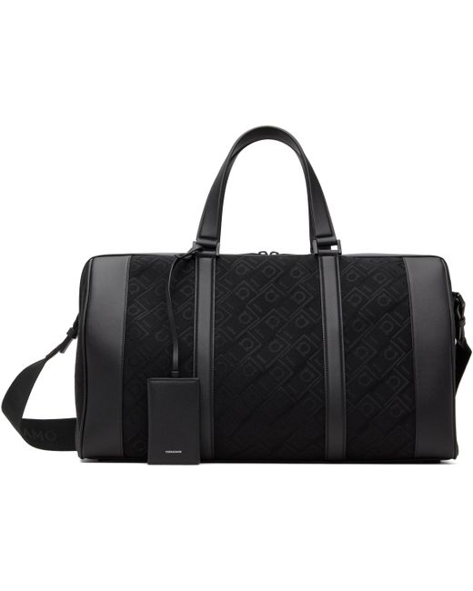 Ferragamo Black Monogram Duffle Bag for men