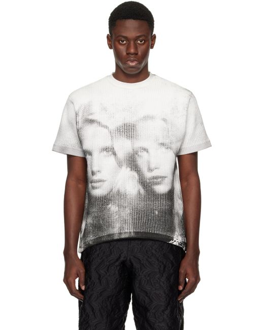Adererror Black Twin Face 02 T-Shirt for men