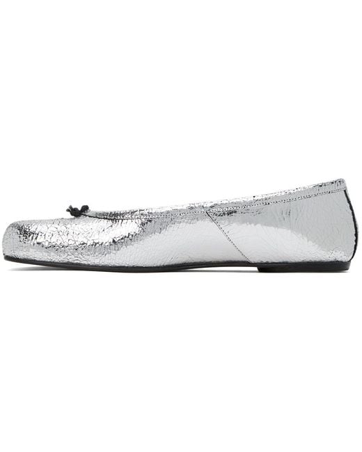 Maison Margiela Black Broken Mirror Tabi Ballerina Flats