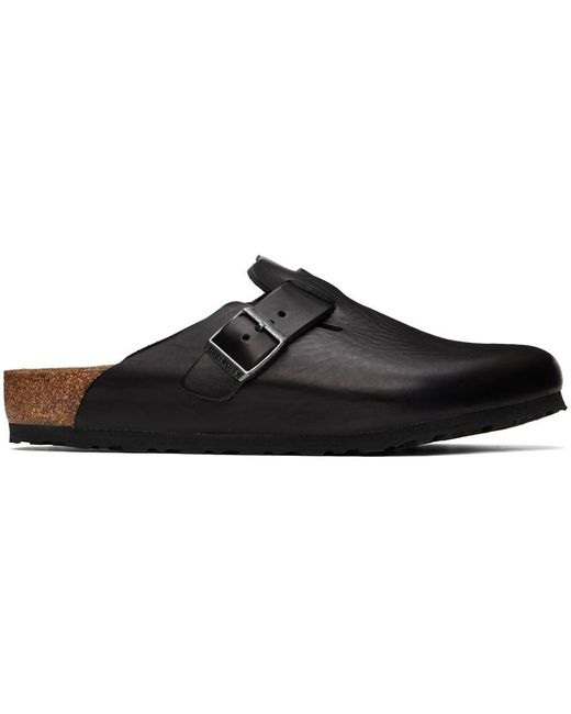 Birkenstock Black Regular Boston Grip Loafers for men